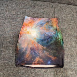 Galaxy print skirt